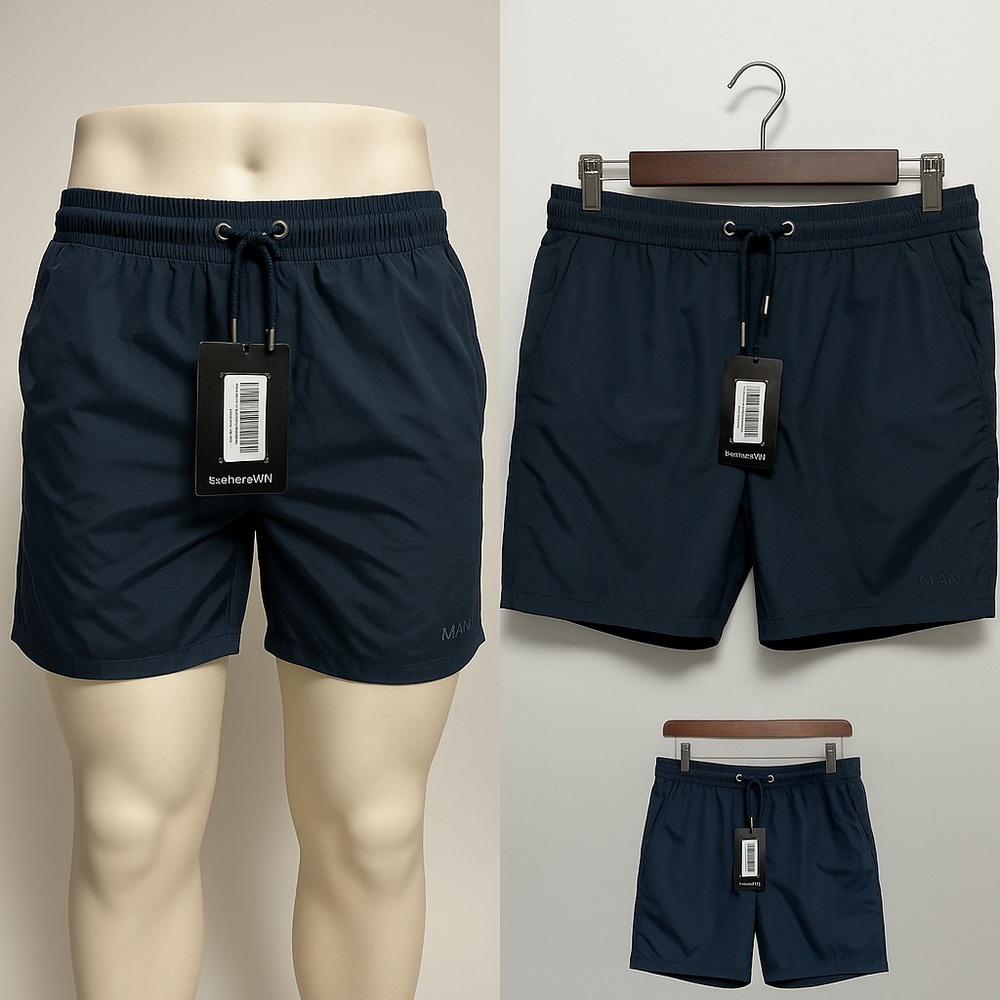 MF-202. Tail Tonal Man Embreoidered Mid Swim Shorts